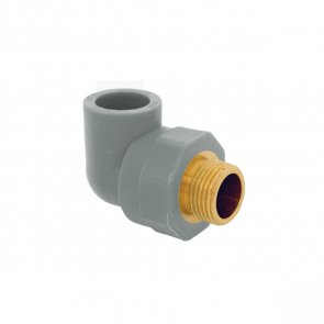 Peštan Līkums 90°, ārējā vītne, 25mm x 1/2 collas