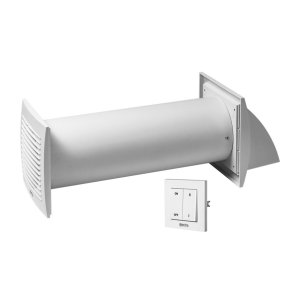 Europlast E-Extra EER Sienas rekuperators, ar sienas slēdzi, D100mm, balts