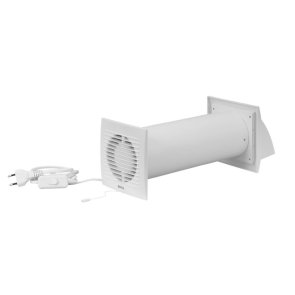 Europlast E-Extra EER Sienas rekuperators, ar vadu un slēdzi, D100mm, balts