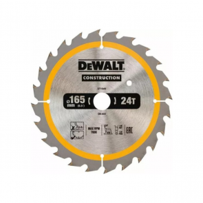 DeWalt Zāģripa Construction 165x20mm, 24T