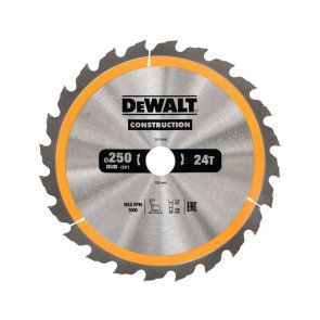 DeWalt Zāģripa Construction 250x30mm, 24T