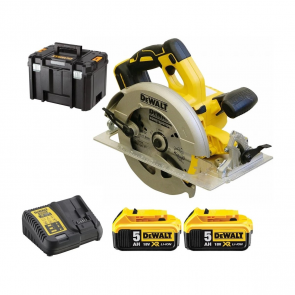 DeWalt Akumulatora ripzāģis 18V XR, BL, 184mm (+2x5.0Ah, lādētājs, koferis) DCS570P2-QW