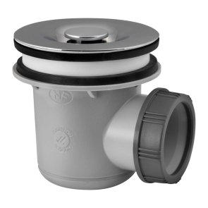 Wirquin Tourbillion Dušas paliktņa sifons, 30 l/min, plastmasas, d=60x40mm, pelēks/hroms