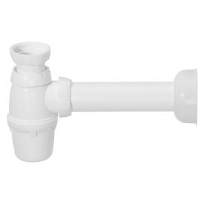 Wirquin Сифон для раковины, пластмассовый , 1.1/2 collas x 40mm, balts