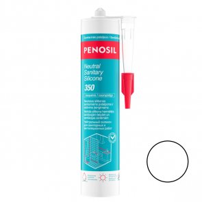 Penosil Neutral Sanitary Silicone 350 / 350c Нейтральный санитарный силиконовый герметик 280ml, balts