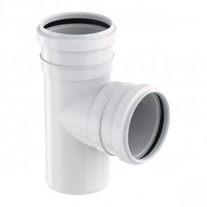 Uponor Decibel Шумопоглощающий канализационный тройник 88.5°, D110/75mm