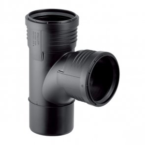 Geberit Silent-PP Шумопоглощающий канализационный тройник, закругленный 87.5°, D110/110mm