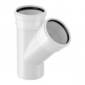 Uponor Decibel Шумопоглощающий канализационный тройник 45°, D50/50mm