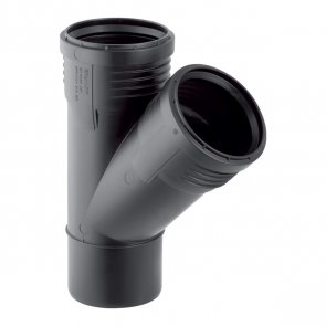 Geberit Silent-PP Шумопоглощающий канализационный тройник 45°, D50/50mm