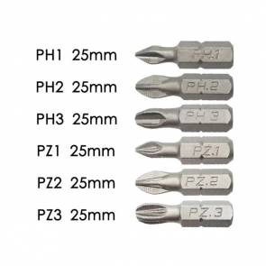Delog Высокопрочная насадка TiN Delog Noslodzes uzgalis Tin, PH1x25mm