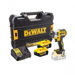 DeWalt Akumulatora triecienskrūvgriezis 18V XR, 3 ātrumi, 205Nm (+2x5.0Ah, lādētājs, koferis) DCF887P2-QW