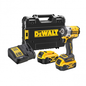 DeWalt Akumulatora trieciena uzgriežņu atslēga 18V XR, 1/2'', 406Nm, HR (+2x5.0Ah, lādētājs, koferis)DCF921P2T-QW