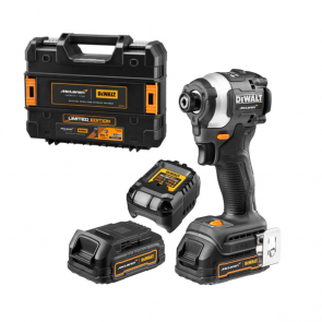 DeWalt McLaren Аккумуляторная ударная дрель-ударный шуруповерт 18V XR (+2x1,7A·ч, зарядное устройство, кофр) DCF85ME2GT-QW
