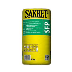 Sakret SFP Грубая фасадная шпаклевка, 0,5 мм , 25kg