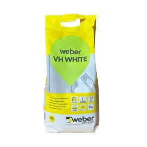 Weber VH White balta mitrumizturīga nobeiguma špaktele, 5kg