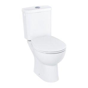 Grohe Bau Ceramic Rimless Унитаз с крышкой soft close (QR), горизонтальный выпуск , 364x619mm, balts