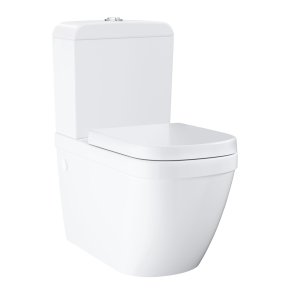 Grohe Euro Ceramic Rimless Унитаз с крышкой soft close (QR), горизонтальный выпуск , Triple Vortex, 368x670mm, balts
