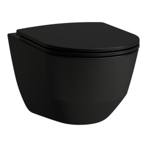 Laufen Pro Rimless Унитаз с крышкой SC Slim, крепится к стене , 360x530mm, matēts melns