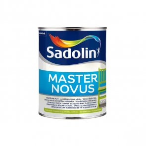 Sadolin Master Novus Pusmatēta krāsa uz ūdens bāzes, koka un metāla virsmām BW 1L