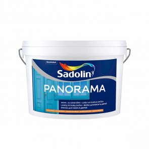 Sadolin Panorama Pusspīdīga ūdens bāzes krāsa, logiem un durvīm BW 2.5L