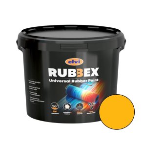 Elvi Rubbex Universālā gumijas akrila krāsa, dzeltena RAL1021, 12kg