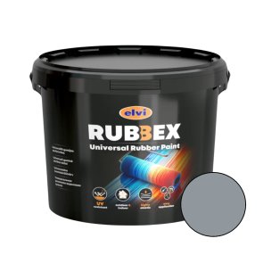 Elvi Rubbex Universālā gumijas akrila krāsa, pelēka RAL7046, 12kg