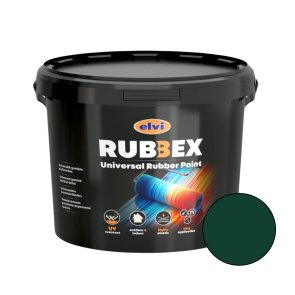 Elvi Rubbex Universālā gumijas akrila krāsa, zaļa RAL6005, 12kg