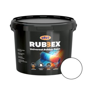 Elvi Rubbex Universālā gumijas akrila krāsa, balta, 12kg