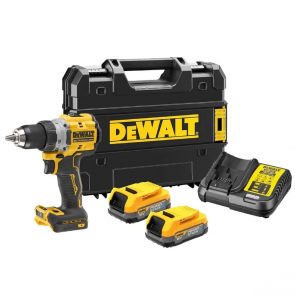DeWalt Аккумуляторная дрель-шуруповерт, 18 В XR, BL (+2x5.0Ah, lādētājs, koferis) DCD800P2T-QW