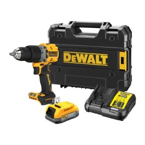 DeWalt Аккумуляторная ударная дрель-ударный шуруповерт, 18 В XR, BL (+1x1.7Ah, lādētājs, koferis) DCD805E1T-QW