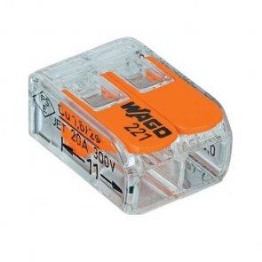 Wago Универсальная клеммная коробка 2 -vadu 32A/450V 0.2-4mm 2/5g. 221-412 blisterī