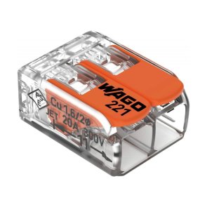 Wago Универсальная клеммная коробка 2 -vadu 32A/450V 0.2-4mm 2/5g. 221-412 blisterī