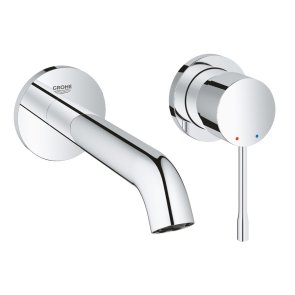 Grohe Essence M Часть встраиваемого смесителя для раковины поверхностного монтажа , 2 caurumu, no sienas, iztece 183mm, hroms