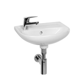 Jika Lyra Plus Maza vannas istabas izlietne, maisītāja caurums labajā pusē, 400x310mm, balta