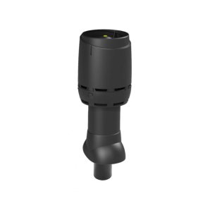 Vilpe 110P/IS/350 Flow Izolēts ventilācijas izvads ar jumtiņu, D110/350mm, melns