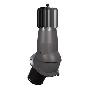 Wirplast Turbo Perfekta EVO T04-AL Ventilācijas izvads ar mehānisko ventilatoru, D150mm, grafīta