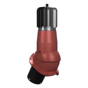 Wirplast Turbo Perfekta EVO T04-AL Ventilācijas izvads ar mehānisko ventilatoru, D150mm, sarkans