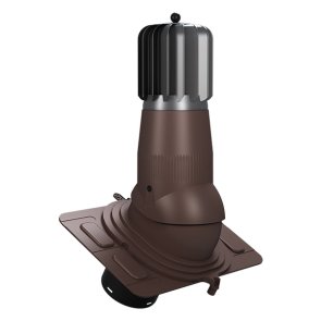 Wirplast Turbo Uniwersal EVO T03-AL Ventilācijas izvads ar mehānisko ventilatoru, D150mm, brūns