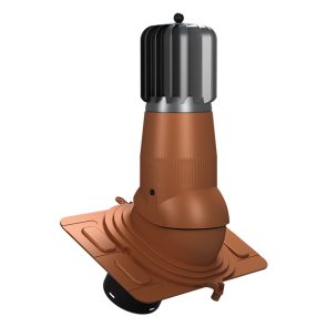 Wirplast Turbo Uniwersal EVO T03-AL Ventilācijas izvads ar mehānisko ventilatoru, D150mm, ķieģeļsarkans