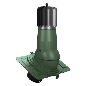 Wirplast Turbo Uniwersal EVO T03-AL Ventilācijas izvads ar mehānisko ventilatoru, D150mm, zaļš