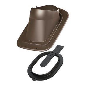 Vilpe Classic Vino Click Ventilācijas izvada pieslēgums valcprofila un bitumena šindeļu jumtiem, brūns