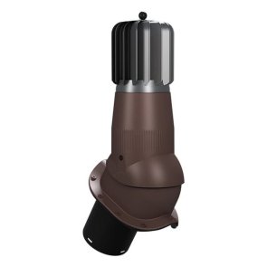 Wirplast Turbo Perfekta EVO T04-AL Ventilācijas izvads ar mehānisko ventilatoru, D150mm, brūns
