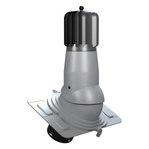 Wirplast Turbo Uniwersal EVO T03-AL Ventilācijas izvads ar mehānisko ventilatoru, D150mm, pelēks