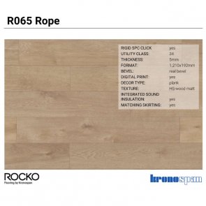 Kronospan Vinila grīda R065 Rocko SPC 34.klase, 5x192x1210mm, 1.86m2