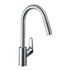 Hansgrohe Focus M41 240 Смеситель для кухонной раковины с выдвижным душем , hroms