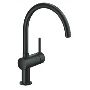 Grohe Minta Virtuves izlietnes maisītājs, 1/2 collas, samta melns