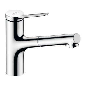 Hansgrohe Zesis M33 150 Смеситель для кухонной раковины с выдвижным душем, +sBox , hroms