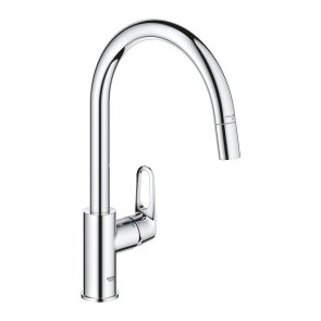 Grohe Euroeco Смеситель для кухонной раковины с высоким изливом , 1/2 collas, hroms
