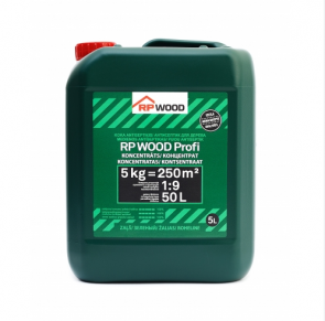 RP Wood Profi Антисептик для древесины (концентрат) RP Wood Profi Koka antiseptiķis (koncentrāts 1:9), zaļš 5kg
