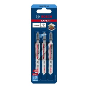 Bosch EXPERT Laminate Clean T128BHM Figūrzāģa asmens laminātam, 92mm, 14TPI (3gab.), 2608900542